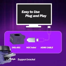 Plug-and-play Anschluss des GC2HD zwischen GameCube DOL-001 und HDMI-Fernseher