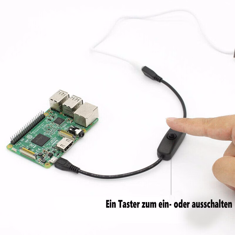 Micro USB Kabel Verlängerung Kupplung Raspberry Pi Ein Ausschalter On Off Switch – Bild 2