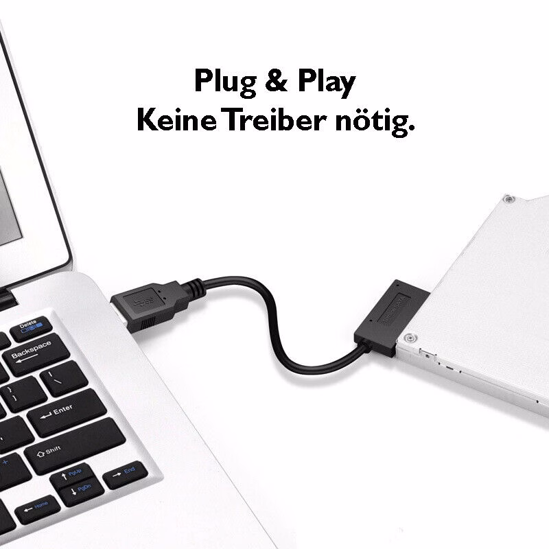 7+6 13-Pin Slim SATA auf USB CD DVD Rom Adapterkabel