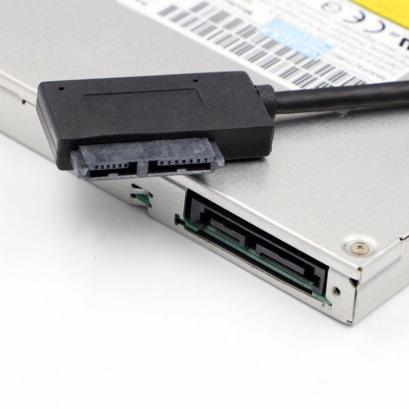 7+6 13-Pin Slim SATA auf USB CD DVD Rom Adapterkabel – Bild 2