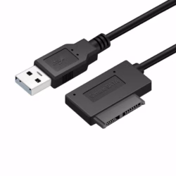 7+6 13-Pin Slim SATA auf USB CD DVD Rom Adapterkabel – Bild 3
