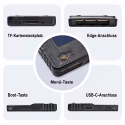 LinkRetro SD2PSXTD Transparent Black USB-C und Anschluesse